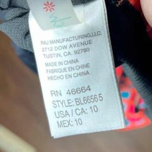 Beach Lingo Kids Embroidered Trim Cutout Swimsuit One Piece Black Multicolor 10 - Picture 2 of 10